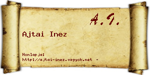 Ajtai Inez névjegykártya